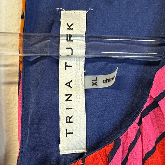 Trina Turk Silvery Dress Mini Length Floral Print Multi Women's Size XL - Picture 2 of 6